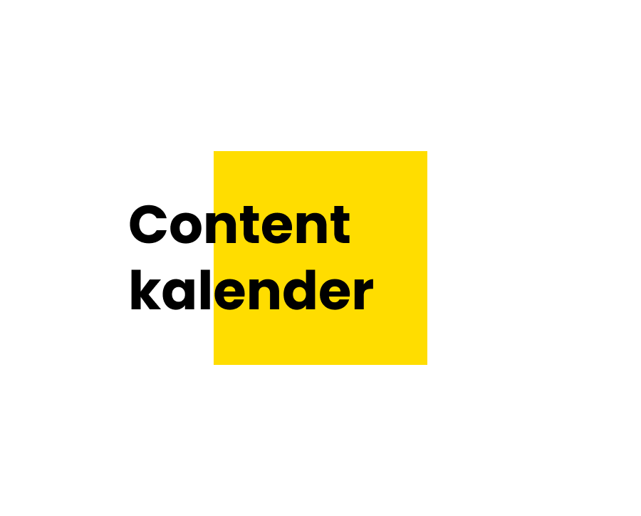 Content kalender